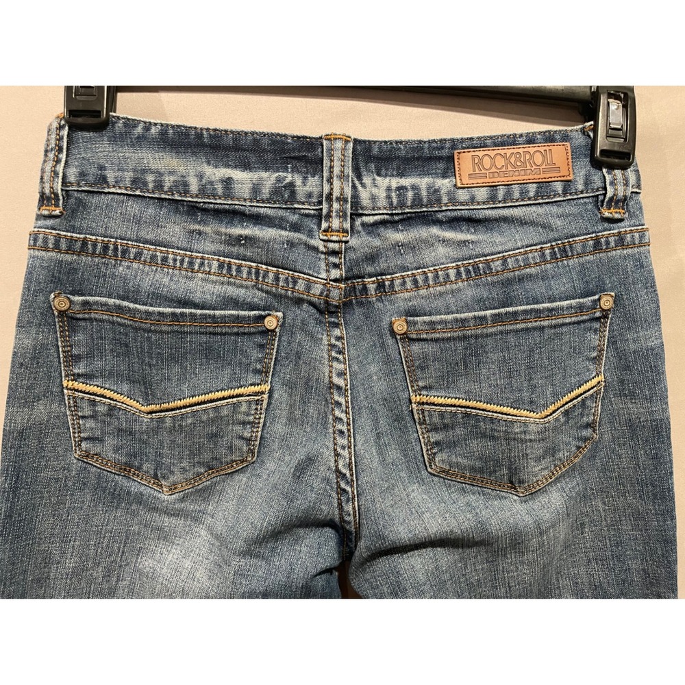 Rock & Roll Denim Boyfriend Womens Bootcut Jeans Western 25x36(actual 34.5) - Picture 4 of 10